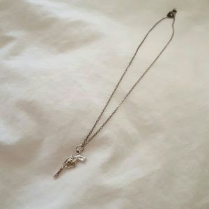 Sterling Silver Gun Charm Necklace